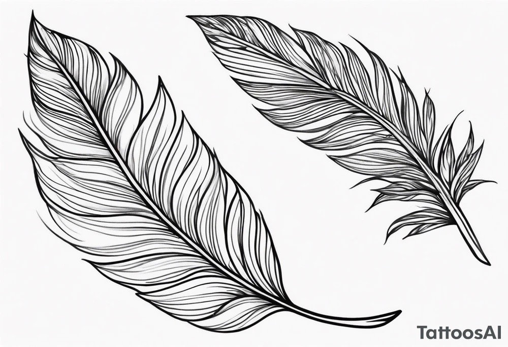 leaves that look like feathers tattoo idea
