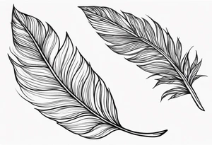 leaves that look like feathers tattoo idea