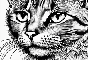 un chat tattoo idea