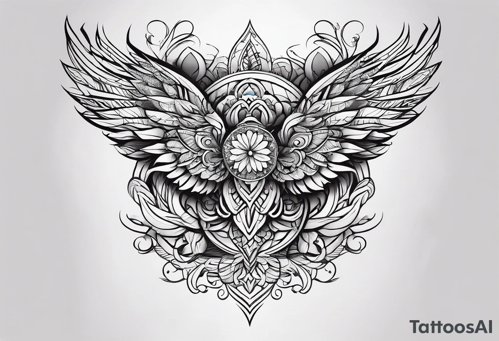 A thigh tattoo, symbol of strength and motherhood. tattoo idea
