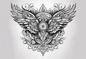 A thigh tattoo, symbol of strength and motherhood. tattoo idea