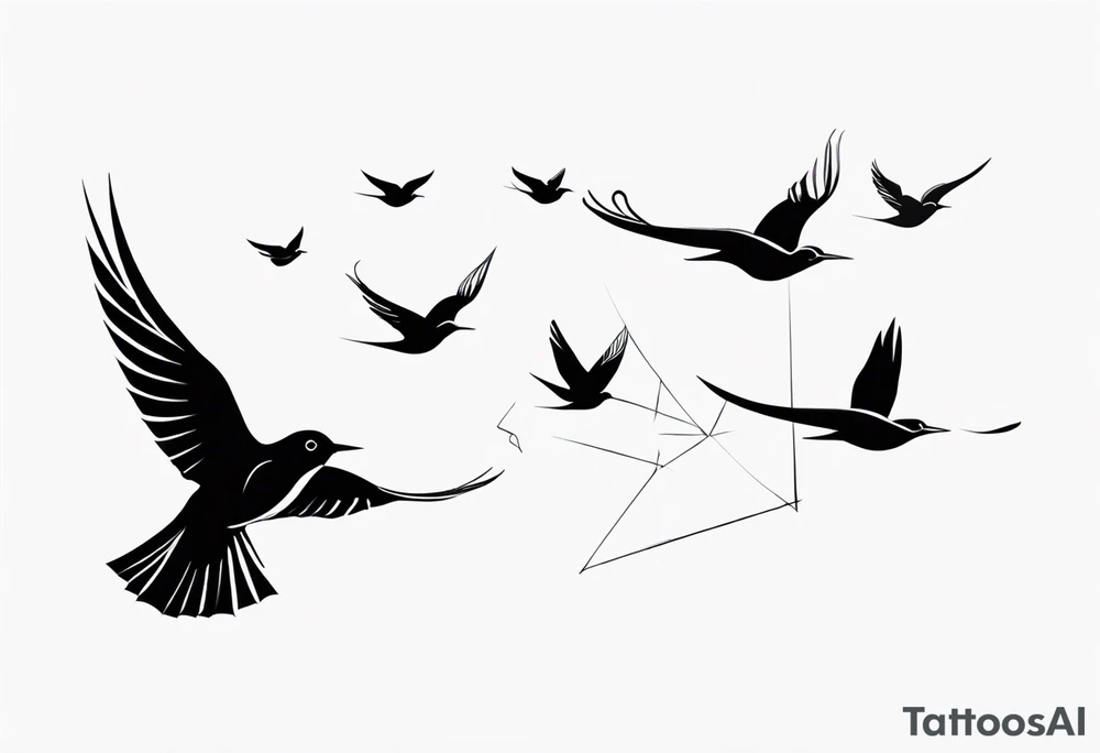 Birds in Flight tattoo idea