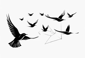 Birds in Flight tattoo idea