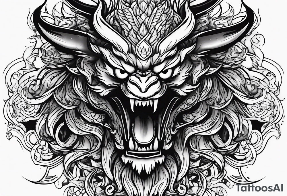 shadow in flames, angry tattoo idea
