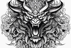shadow in flames, angry tattoo idea