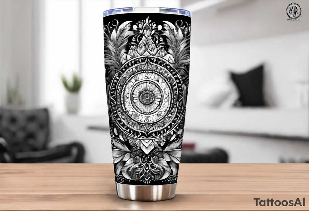 20 oz tumbler, personalized, fantasia, floral , dreamscape, feathers, Cheshire, the wrong Alice tattoo idea