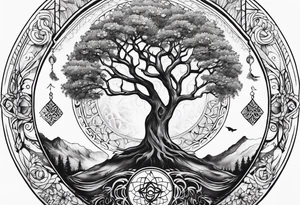 Nordic tree of life tattoo tattoo idea