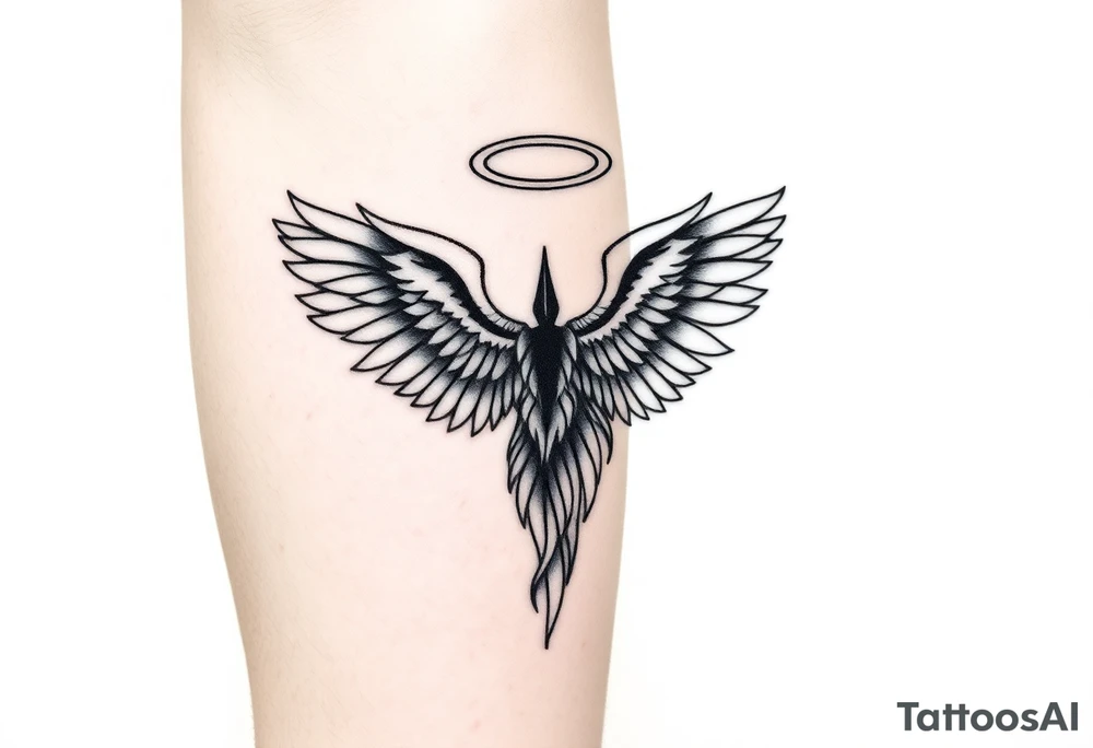 good and bad angel tattoo idea