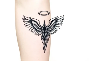 good and bad angel tattoo idea