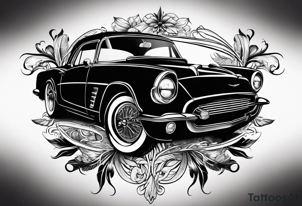 Classic Car Silhouette tattoo idea