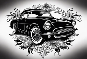 Classic Car Silhouette tattoo idea