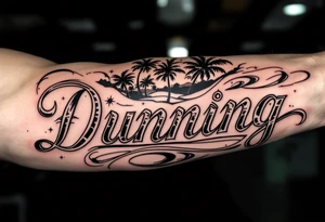 Dunning, Romanian theme with palm trees,sun, tattoo idea