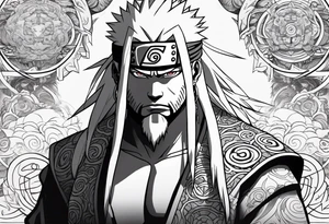 Jiraiya in Sage mode from the anime naruto tattoo idea