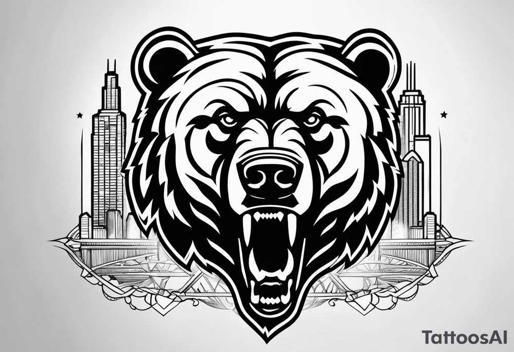 Small Chicago bears tattoo tattoo idea