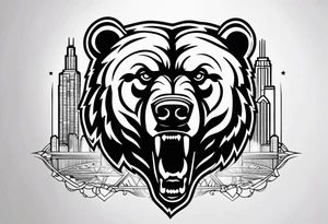 Small Chicago bears tattoo tattoo idea
