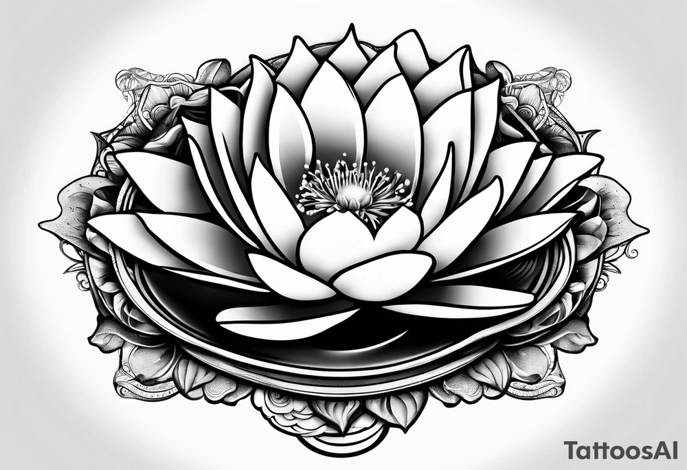 Lilly pad and eclipse and words I BELIEVE tattoo idea Lilly pad and eclipse and words I BELIEVE tattoo idea