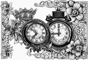 Fine line postage stamp tattoo idea
