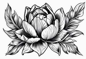 closed mini tulip tattoo idea