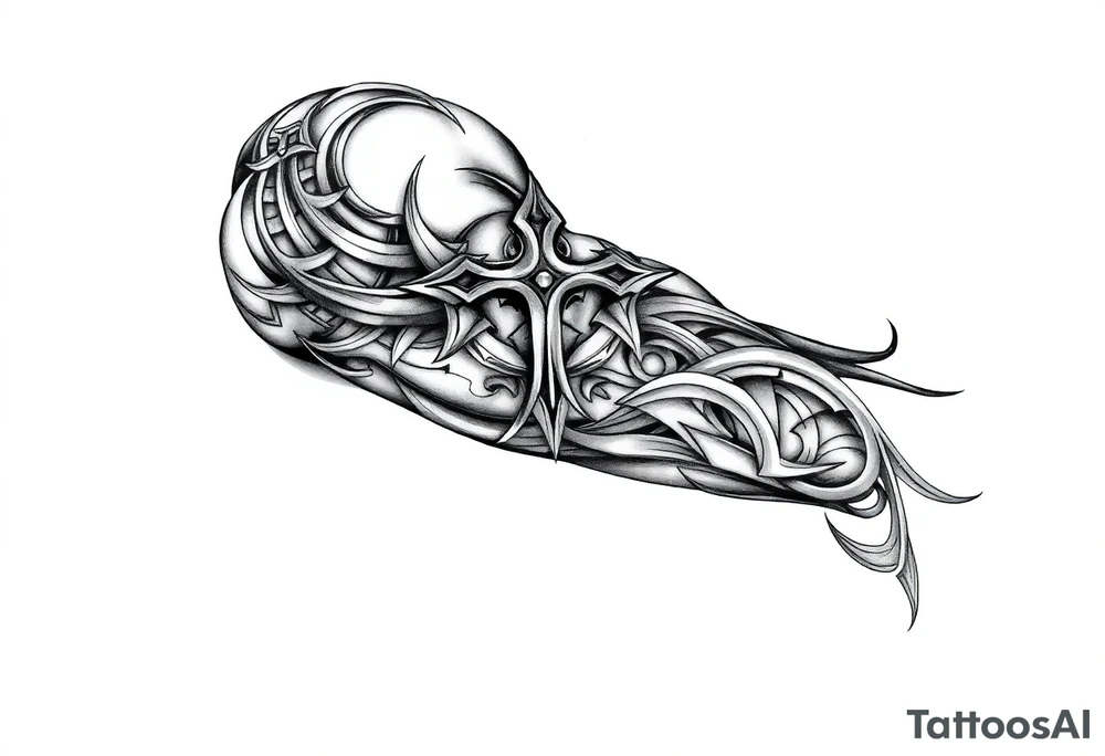 Tribal  religious tattoo idea