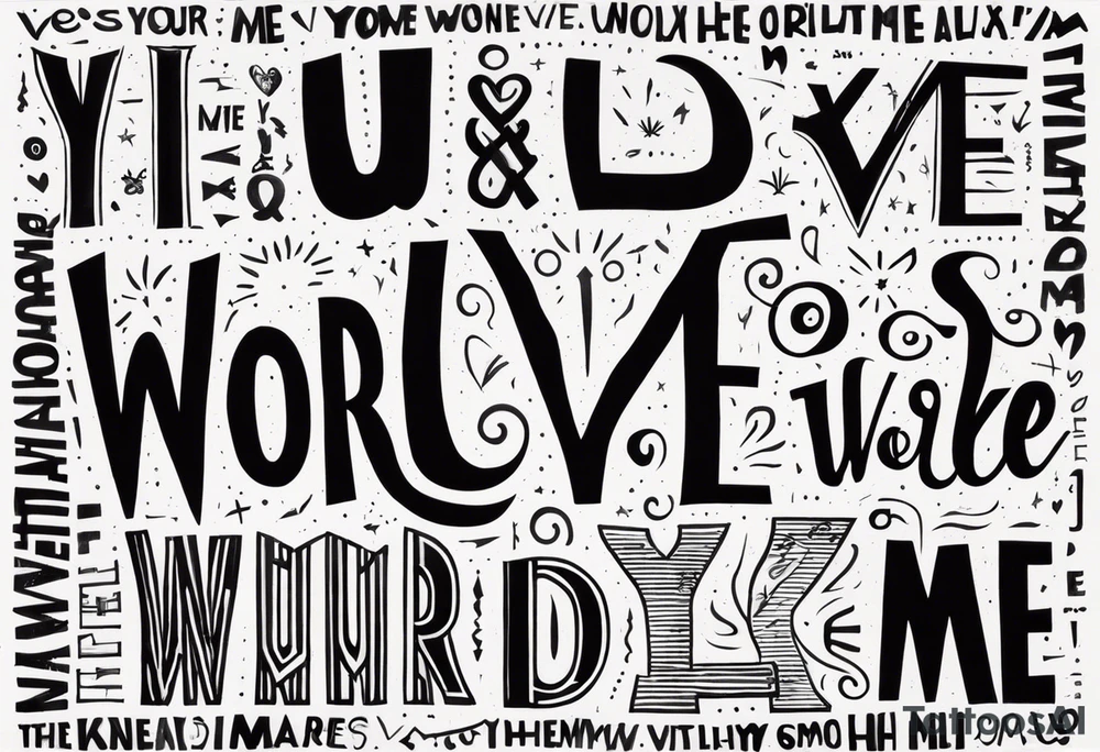You and Me vs the World tattoo idea