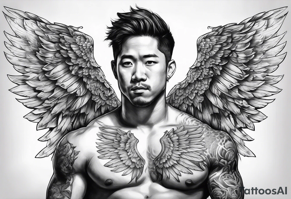 Glenn with wings tattoo idea