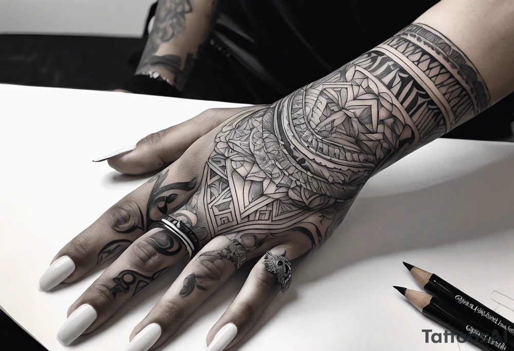 агfull hand tattoo ghotic tattoo idea