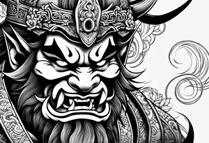 Japanese oni sleve tattoo idea