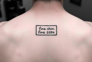 Matchbook with phone number on inside with the words “fine china” as the signature tattoo idea