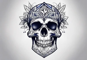 Coverup navy theme skull tattoo idea