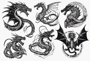 a wyvern with its rider tattoo idea