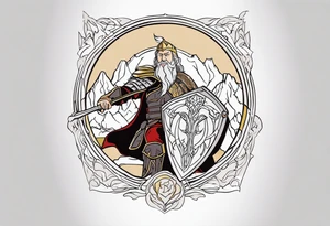 Lord of the Rings 
King Theoden forth Erolingas charge tattoo idea