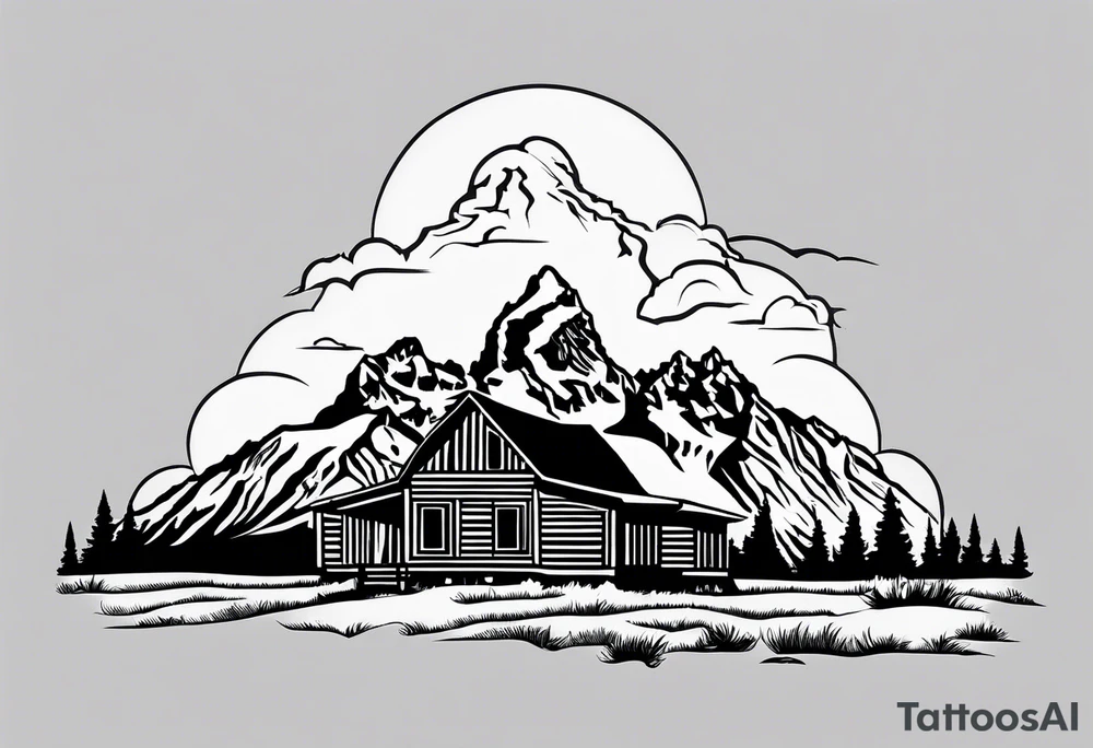 grand Teton mountain tattoo idea
