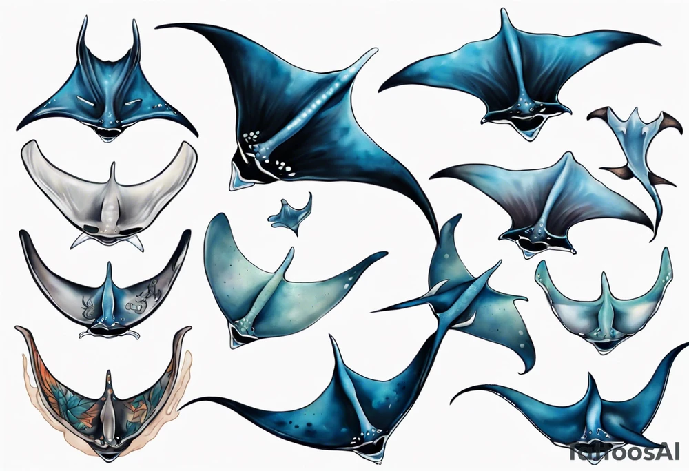 Manta ray tattoo idea