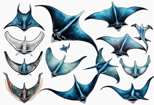 Manta ray tattoo idea