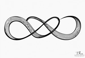 Infinity symbol with letters “TB5” tattoo idea