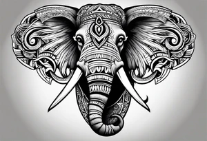 strong mammoth tattoo idea