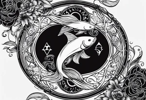 masculine pisces with yin and yang tattoo idea tattoo idea