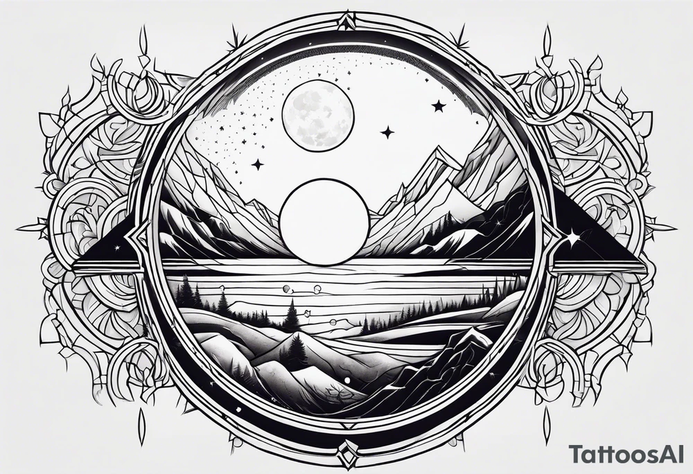 sacred moon tattoo idea
