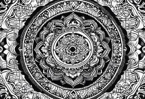Rattlesnake mandala henna black tattoo design tattoo idea