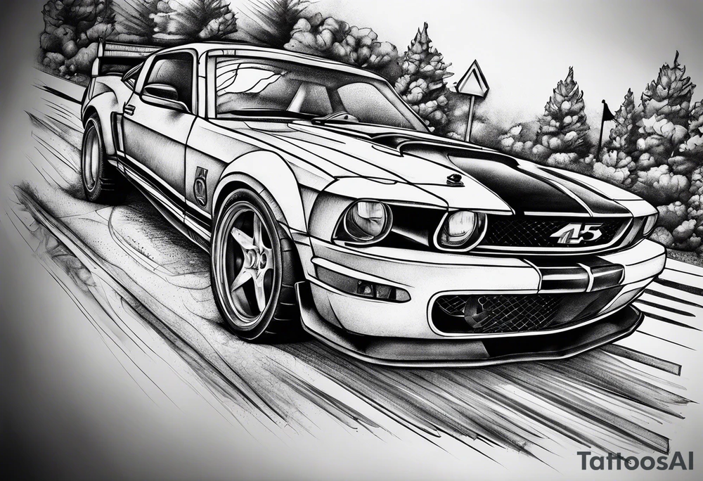 45 mph speed limit sign tattoo idea