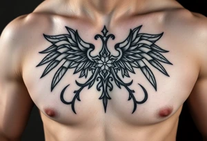 Powerful and majestic Irish family crust.For the last named smith into a full chest piece tattoo tattoo idea