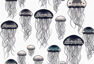 Delicate jellyfish small tattoo idea