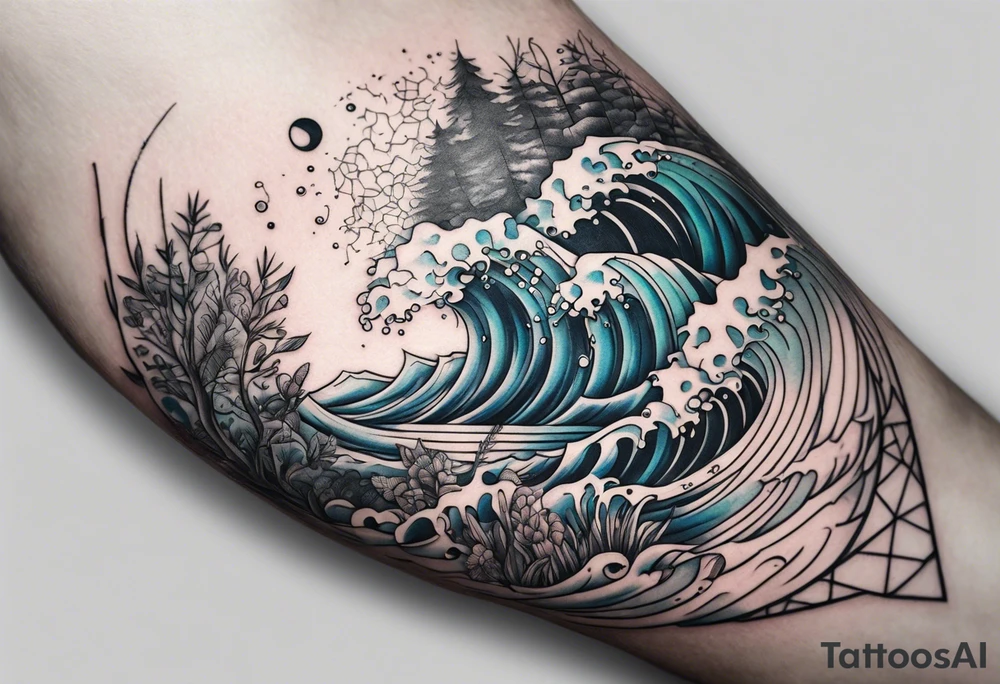 Water, nature, sleeve tattoo tattoo idea