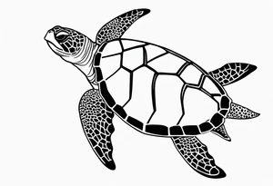 Turtle and sea star tattoo idea