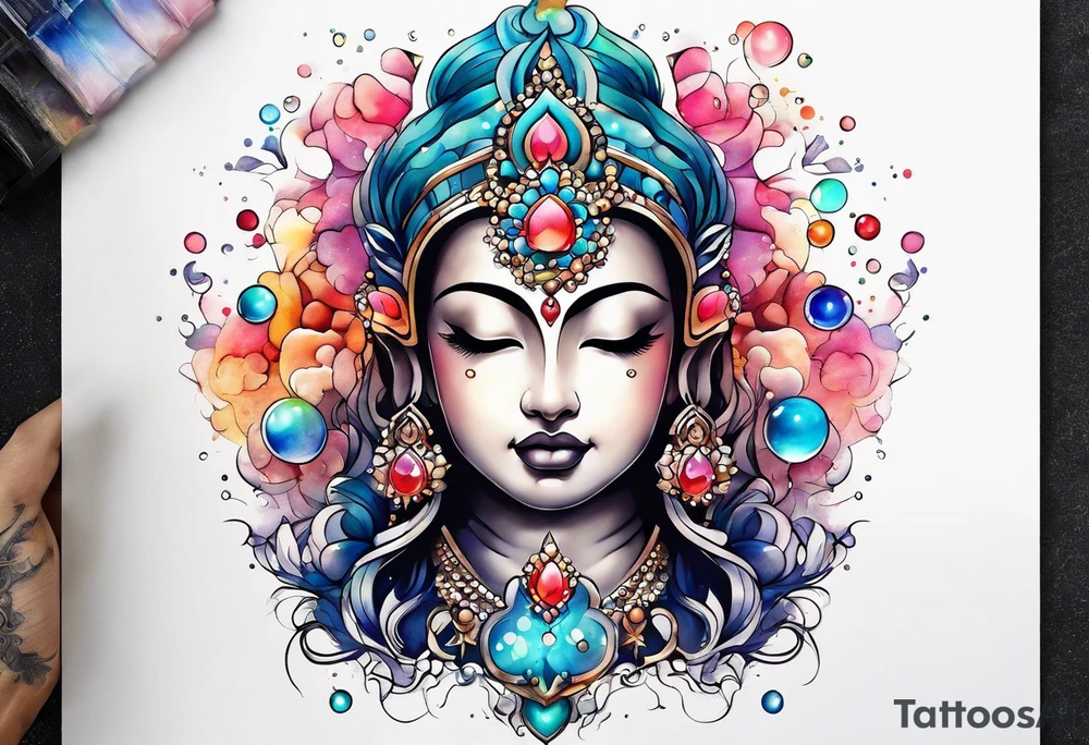 Meditation and bubbles tattoo idea