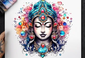 Meditation and bubbles tattoo idea