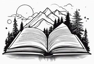 Nature book lover tattoo idea