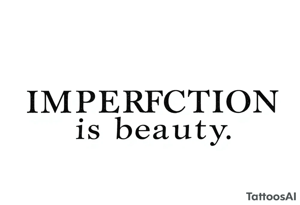 Imperfection is beauty tattoo idea