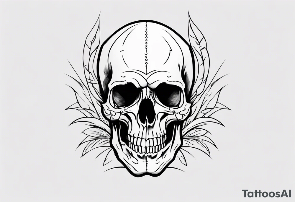 Skull from side tattoo idea