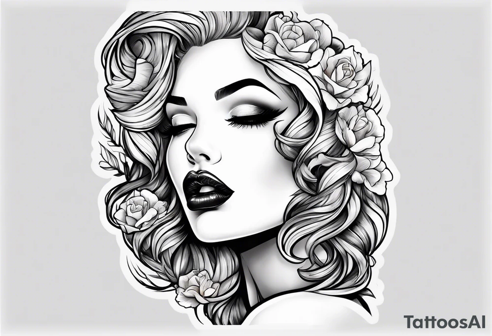 Hush Shhh finger to lips tattoo idea